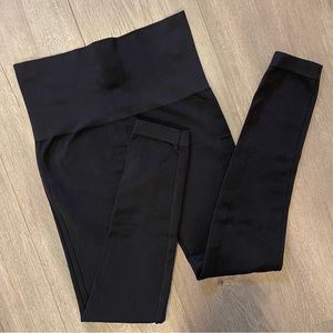 SPANX Look At Me Now Seamless Black Leggings Size S